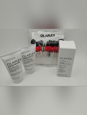2 OLAPLEX N°5 Leave In Conditioners, OLAPLEX Weightless Mask, & 3 Scrunchies BN